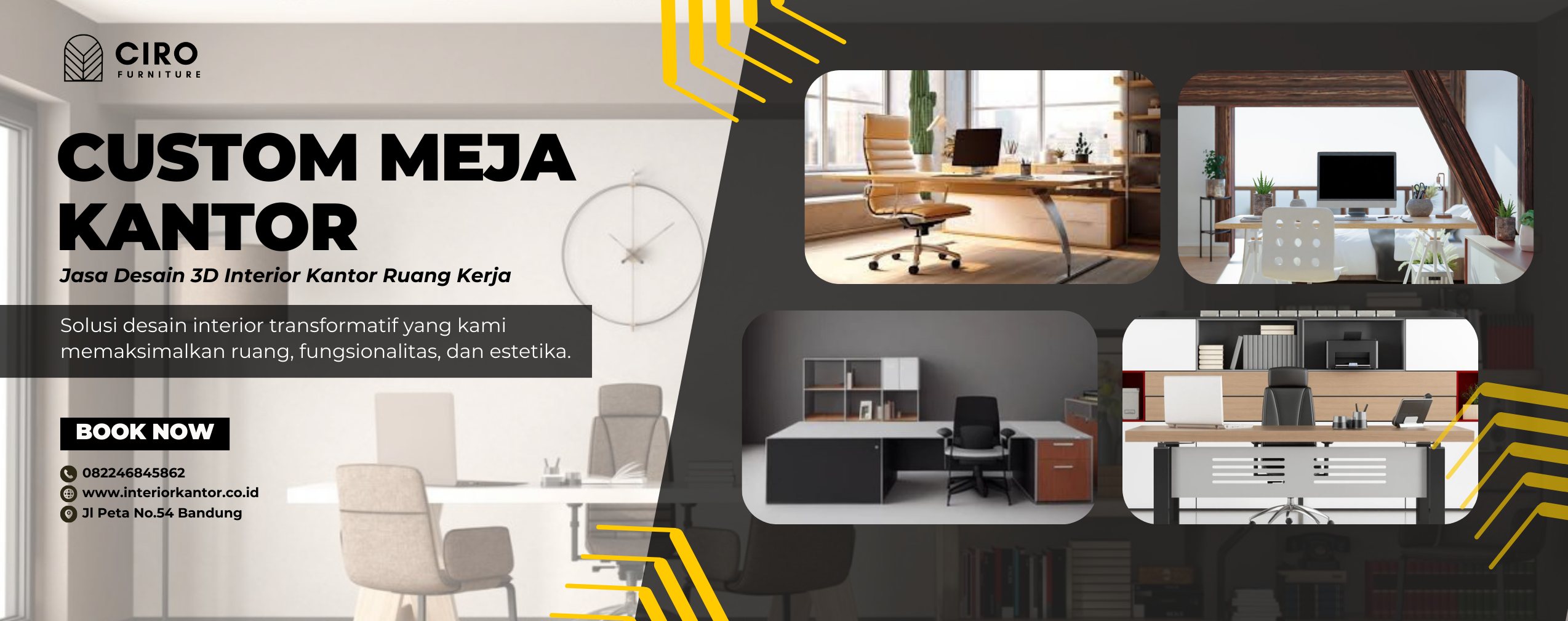 Interior Kantor Meja Custom