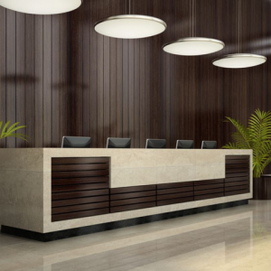 Jasa Custom Meja Resepsionis Custom Kekinian