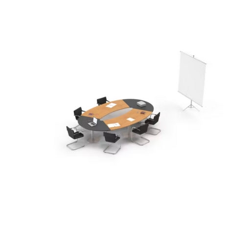 Jasa Meja Custom Partisi Oval