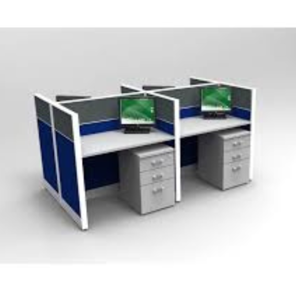 Jasa Meja Partisi Kantor 4 Staff