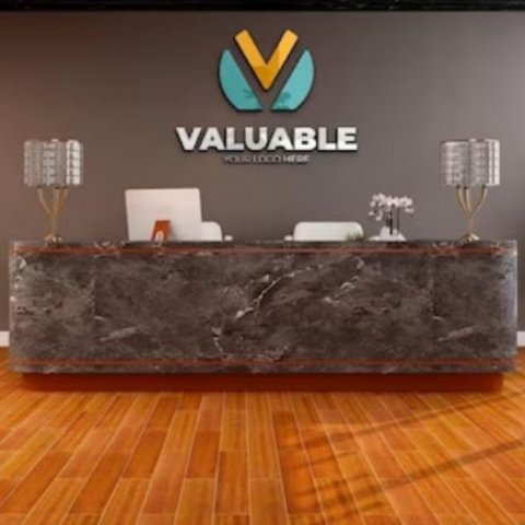 Meja Kerja Resepsionis Modern