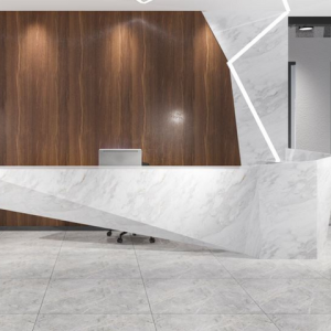 Meja Resepsionis Custom Modern