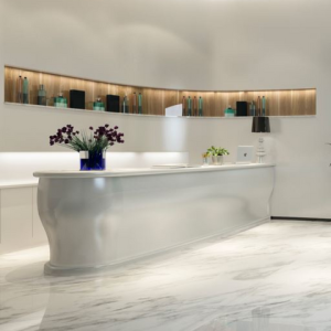 Meja Resepsionis Desain Kekinian Custom