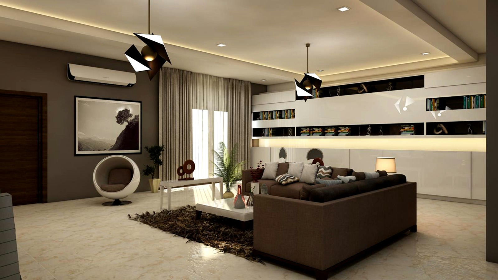 Proyek pengerjaan desain interior lounge kantor VIP dan ruang tunggu eksekutif modern